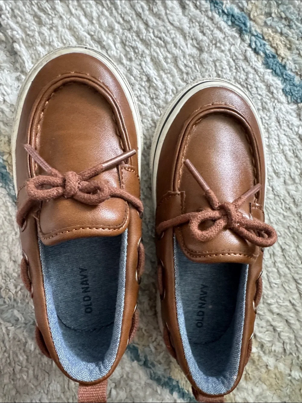 Old Navy Kids Brown Faux-Leather Moccasin Slip-Ons